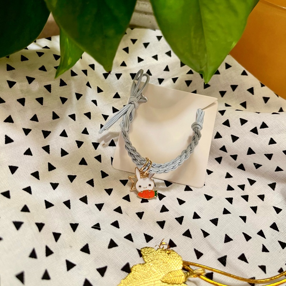 Braided bunny bracelet